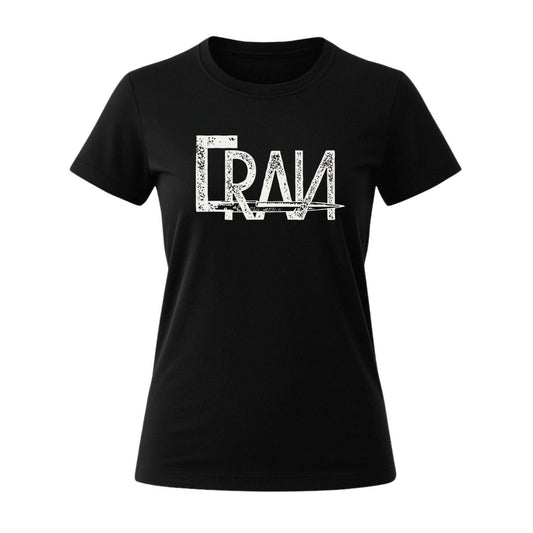 cran women black t-shirt knife