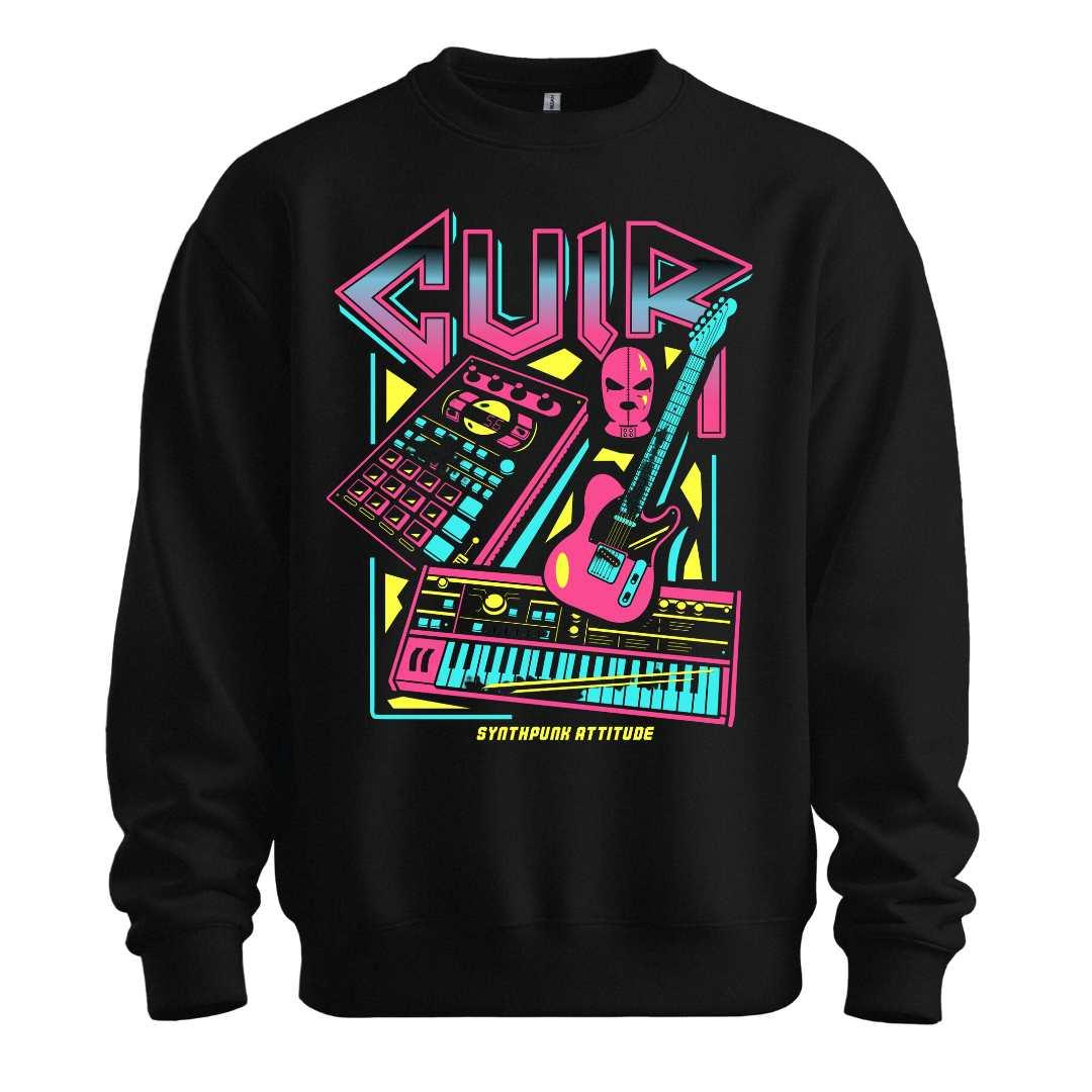 cuir synth punk attitude sweatshirt