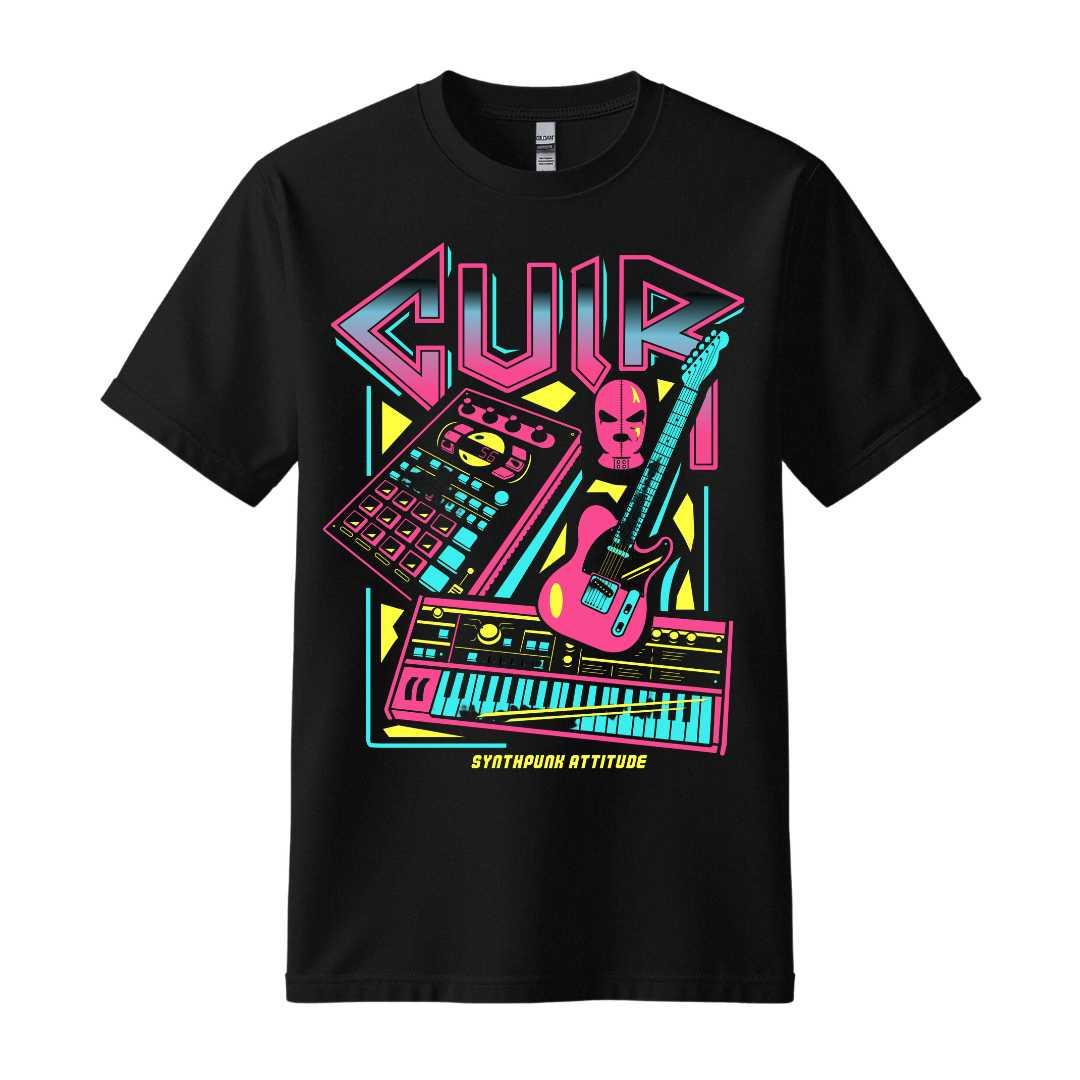cuir synth punk attitude t-shirt