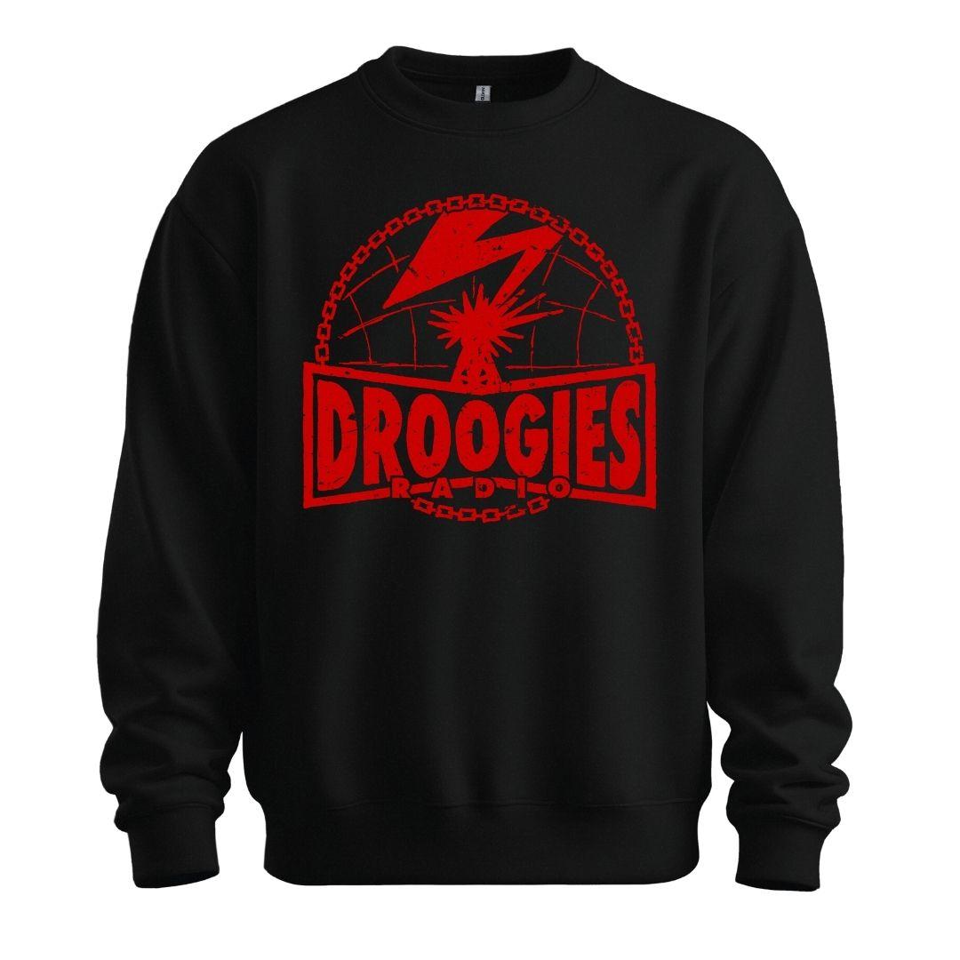 Droogies Radio sweatshirt black red