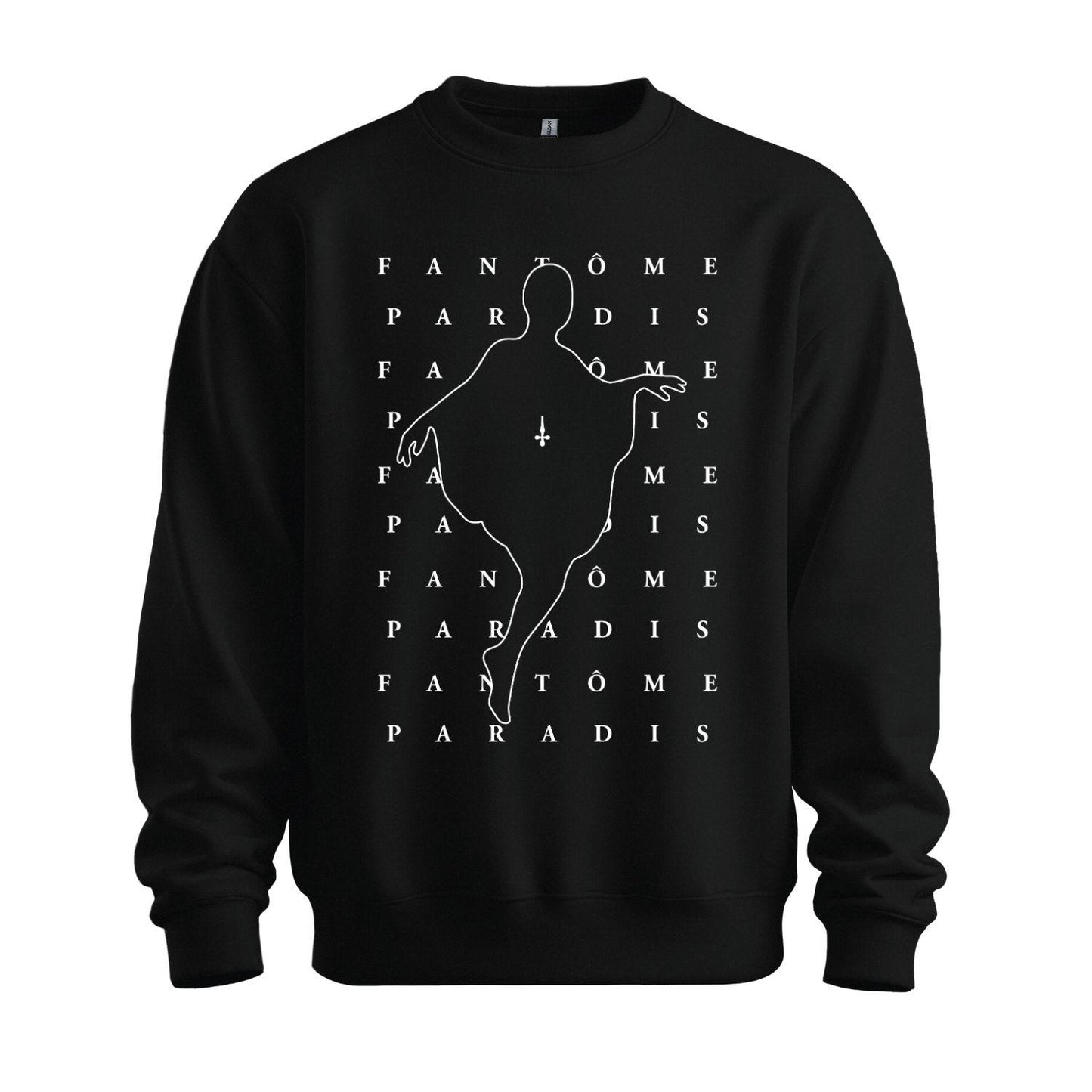 fantome paradis black sweatshirt ghost design