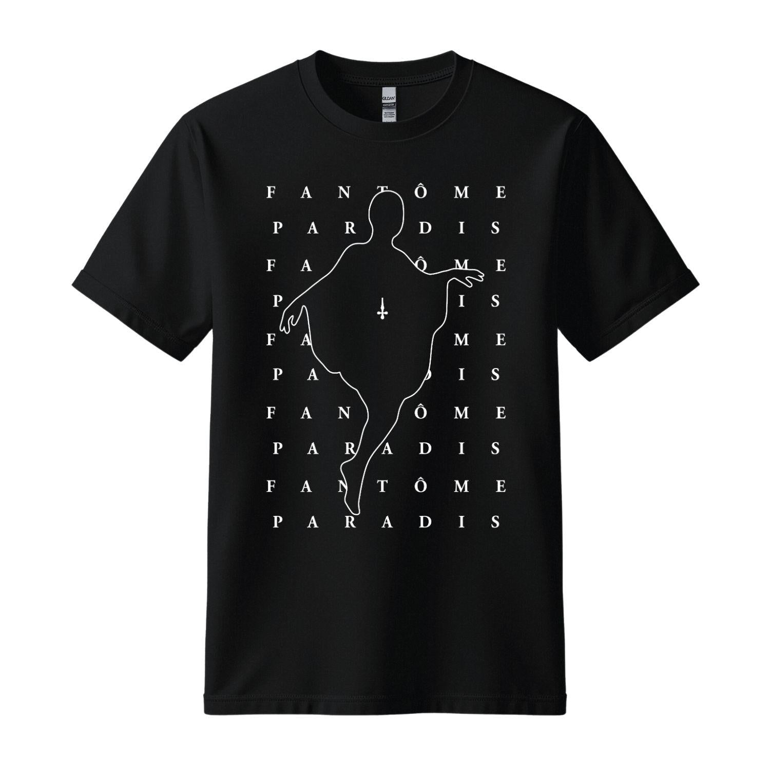 fantome paradis black t-shirt ghost design