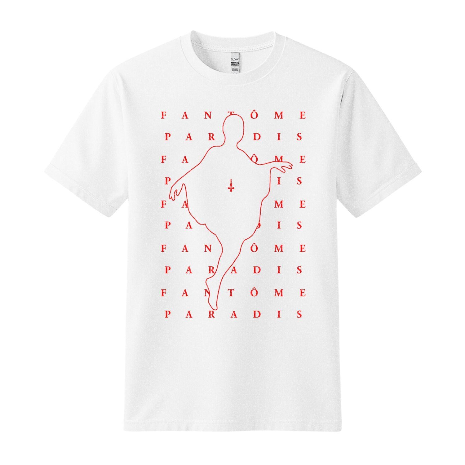 fantome paradis white t-shirt red ghost