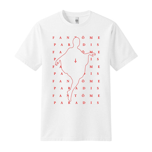 fantome paradis white t-shirt red ghost