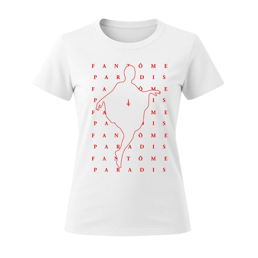fantome paradis white women t-shirt red ghost