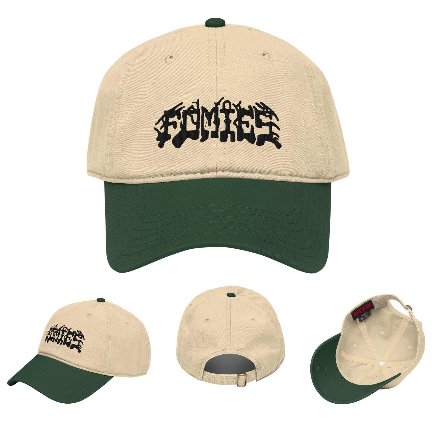 Fomies beige green embroidered cap