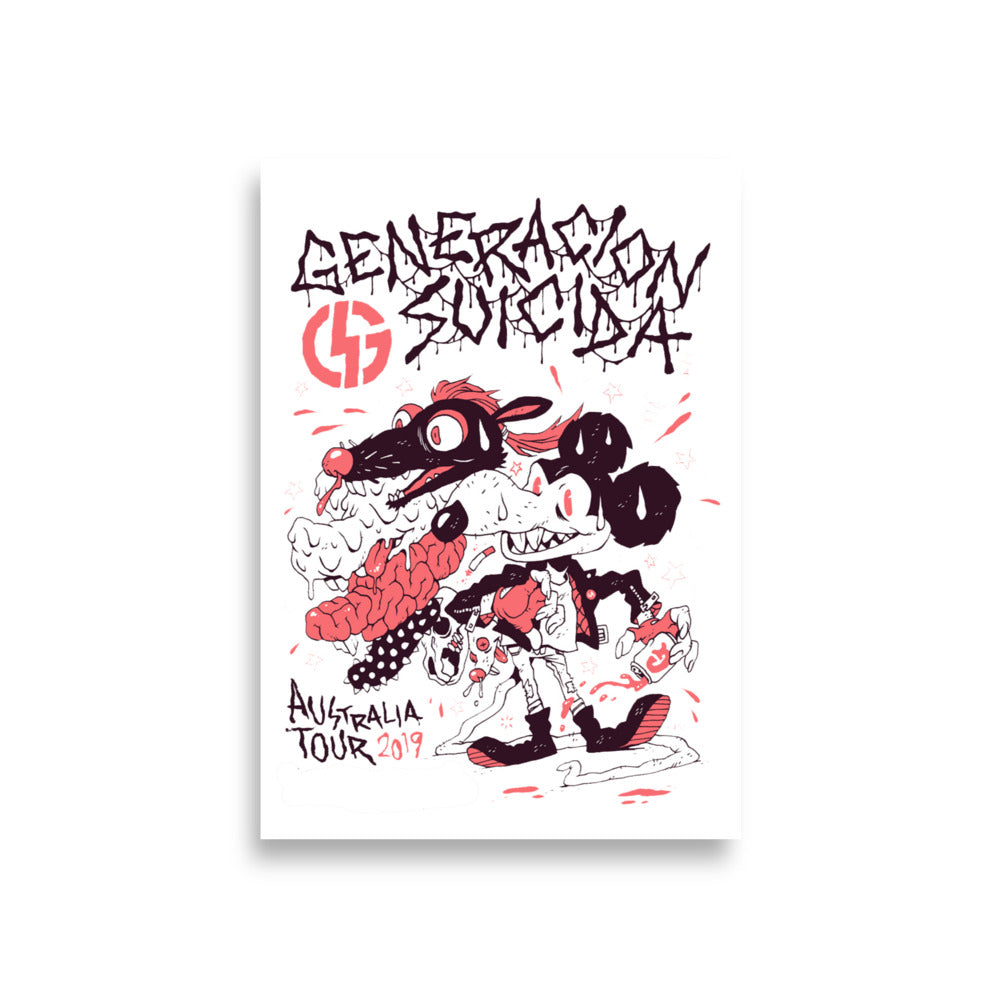generacion suicida tour poster australia 2019