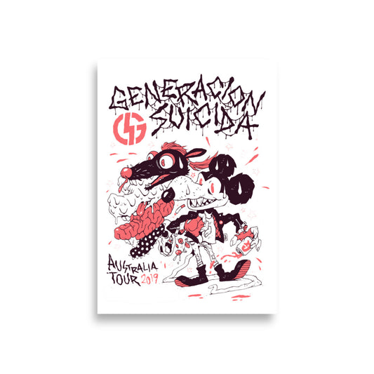 generacion suicida tour poster australia 2019