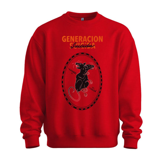 generacion suicida sweatshirt illusion red