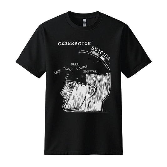 generacion suicida black t-shirt hombre nuevo