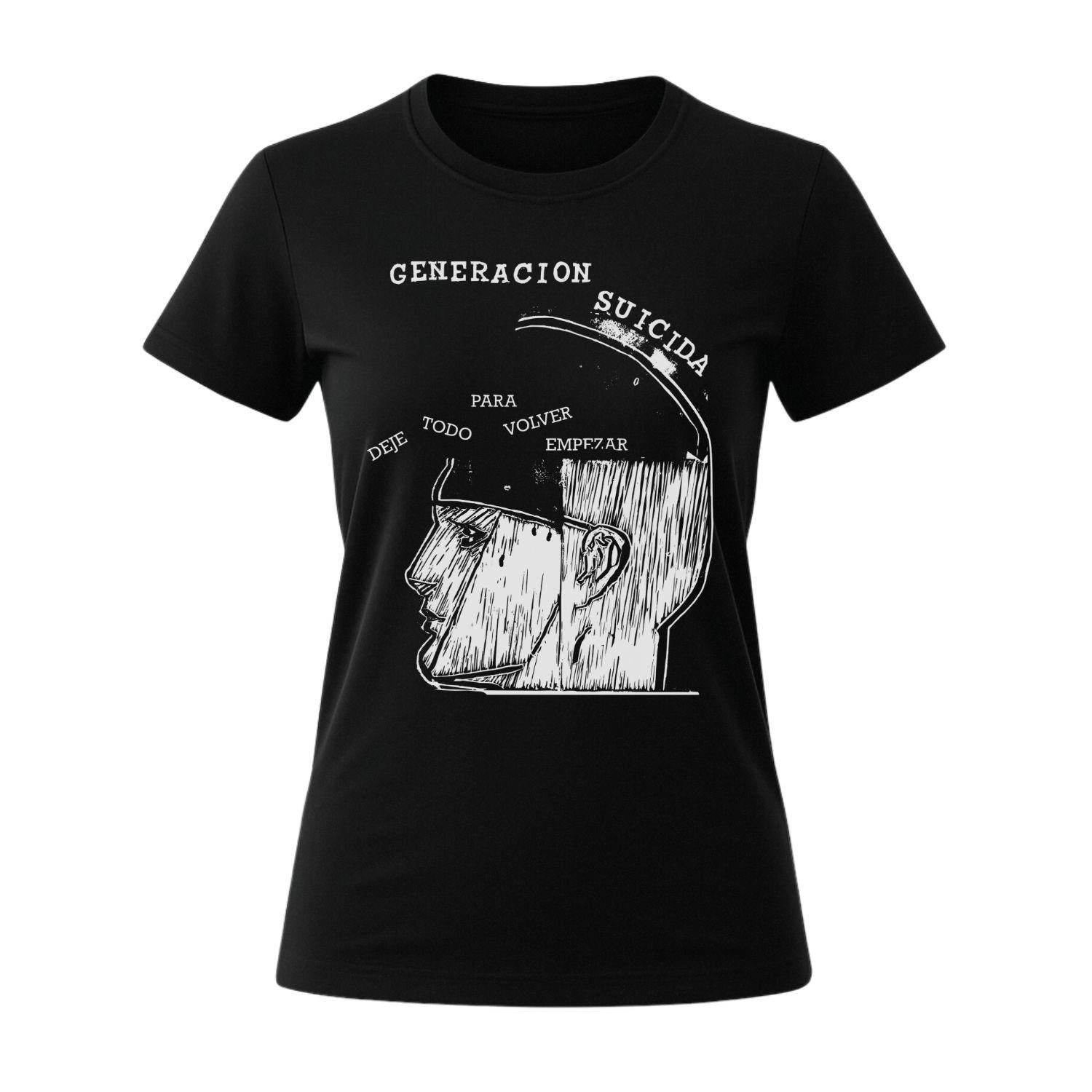 generacion suicida black t-shirt women hombre nuevo
