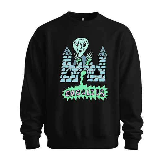 ghoulies black sweatshirt alien castle