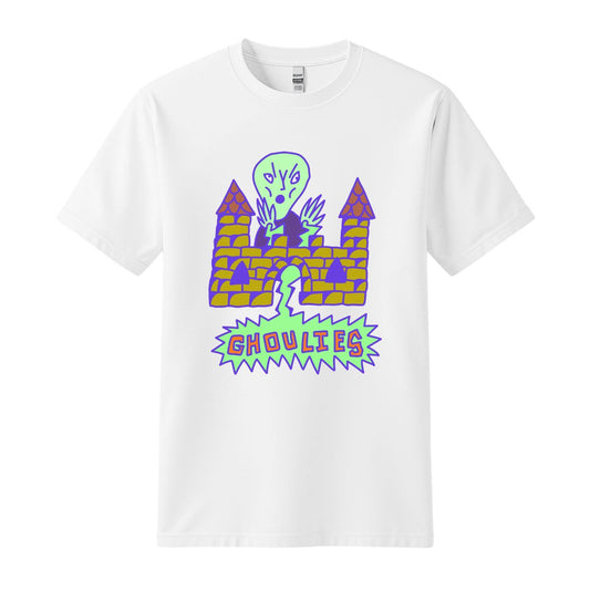 ghoulies white t-shirt alien castle comics