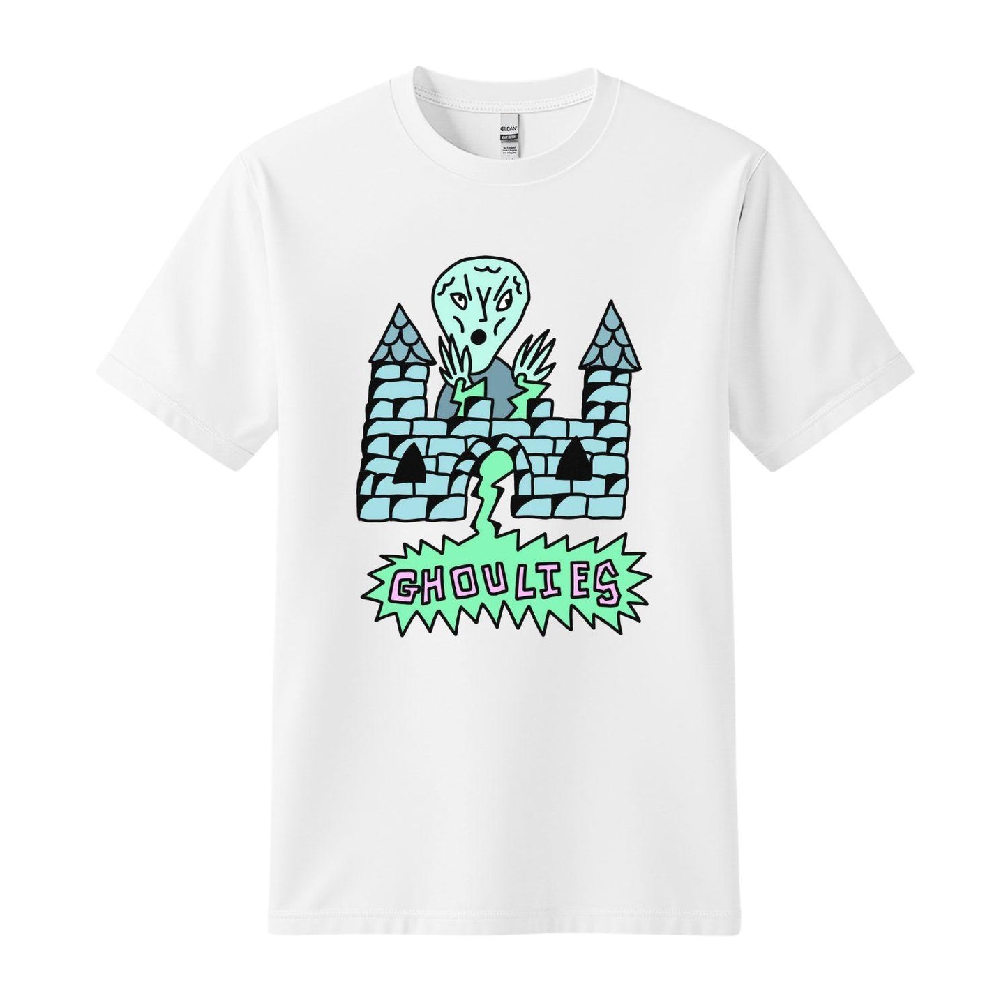 ghoulies white alien t-shirt