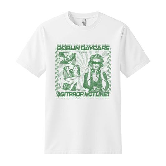 goblin daycare white t-shirt green marilyn