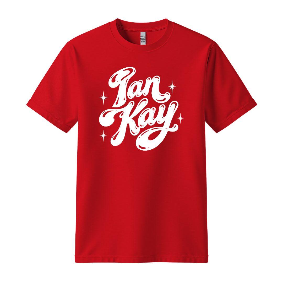 Ian Kay red T-shirt