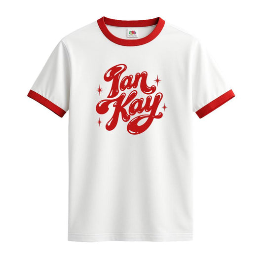 Ian Kay Ringer t-shirt white and red