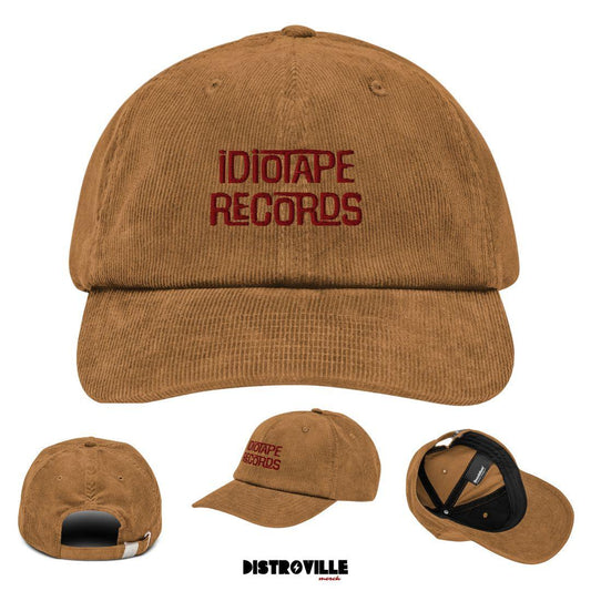 idiotape records camel corduroy cap embroidery