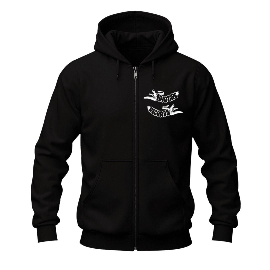 idiotape records monkey zip hoodie