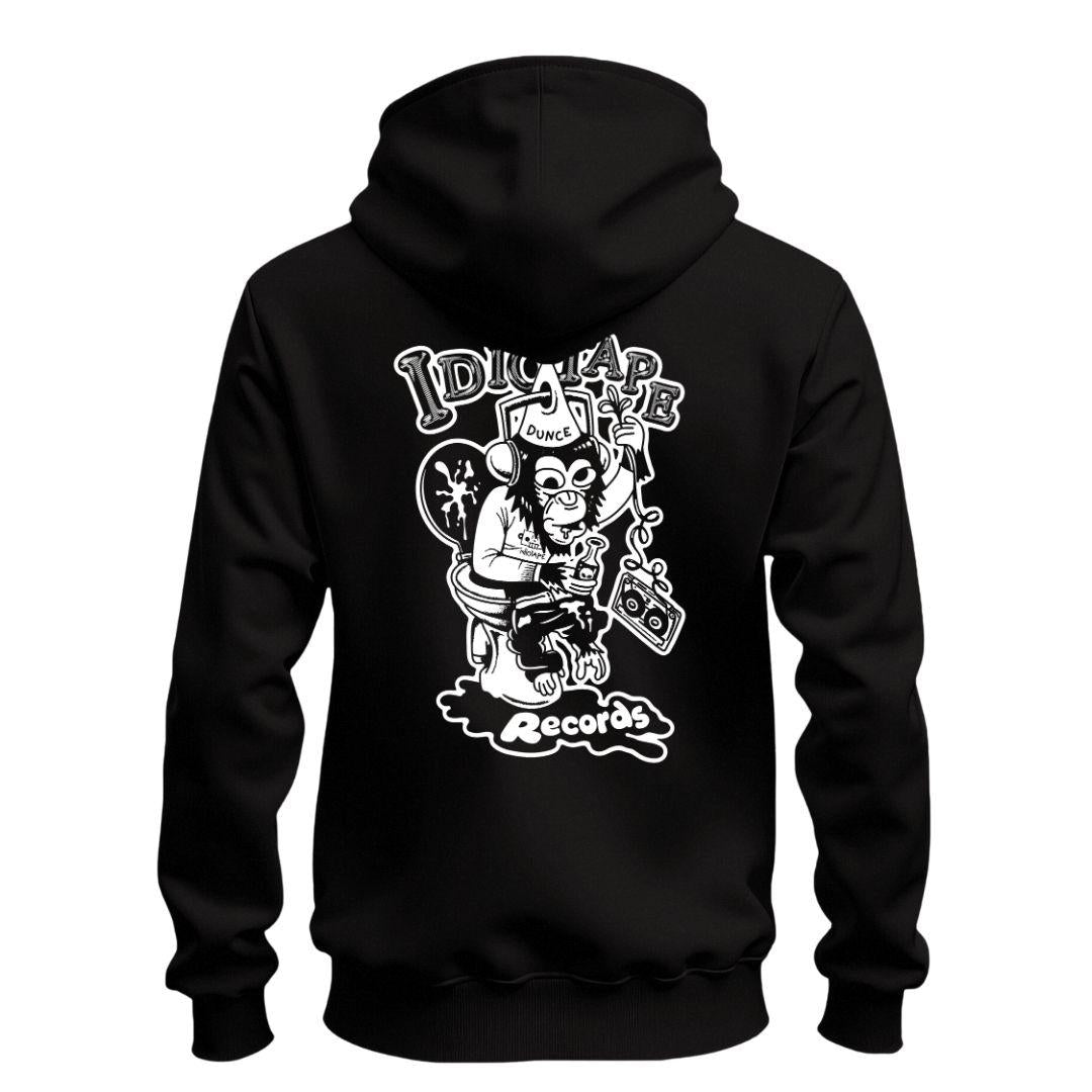 idiotape records monkey zip hoodie