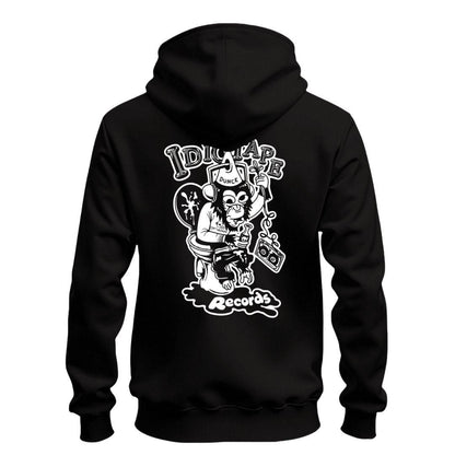 idiotape records monkey zip hoodie