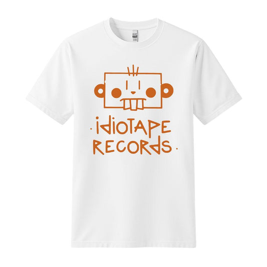 idiotape records white t-shirt beige logo official merch