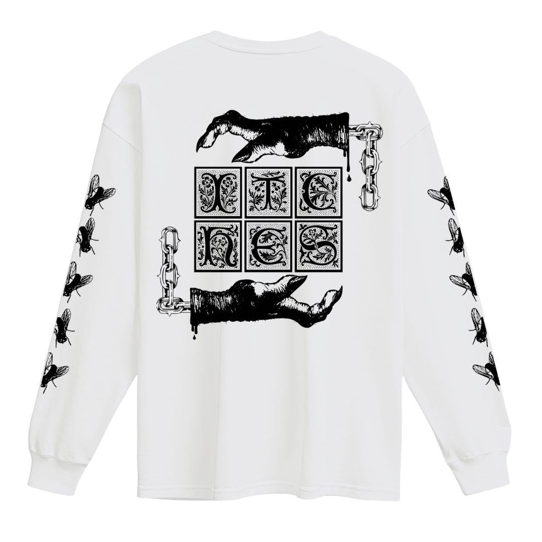 Itches fly long sleeve shirt white