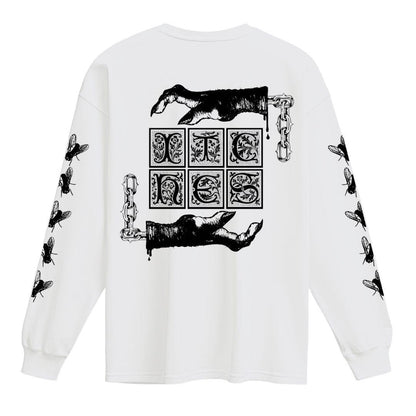 Itches fly long sleeve shirt white