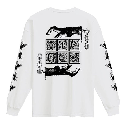 Itches fly long sleeve shirt white