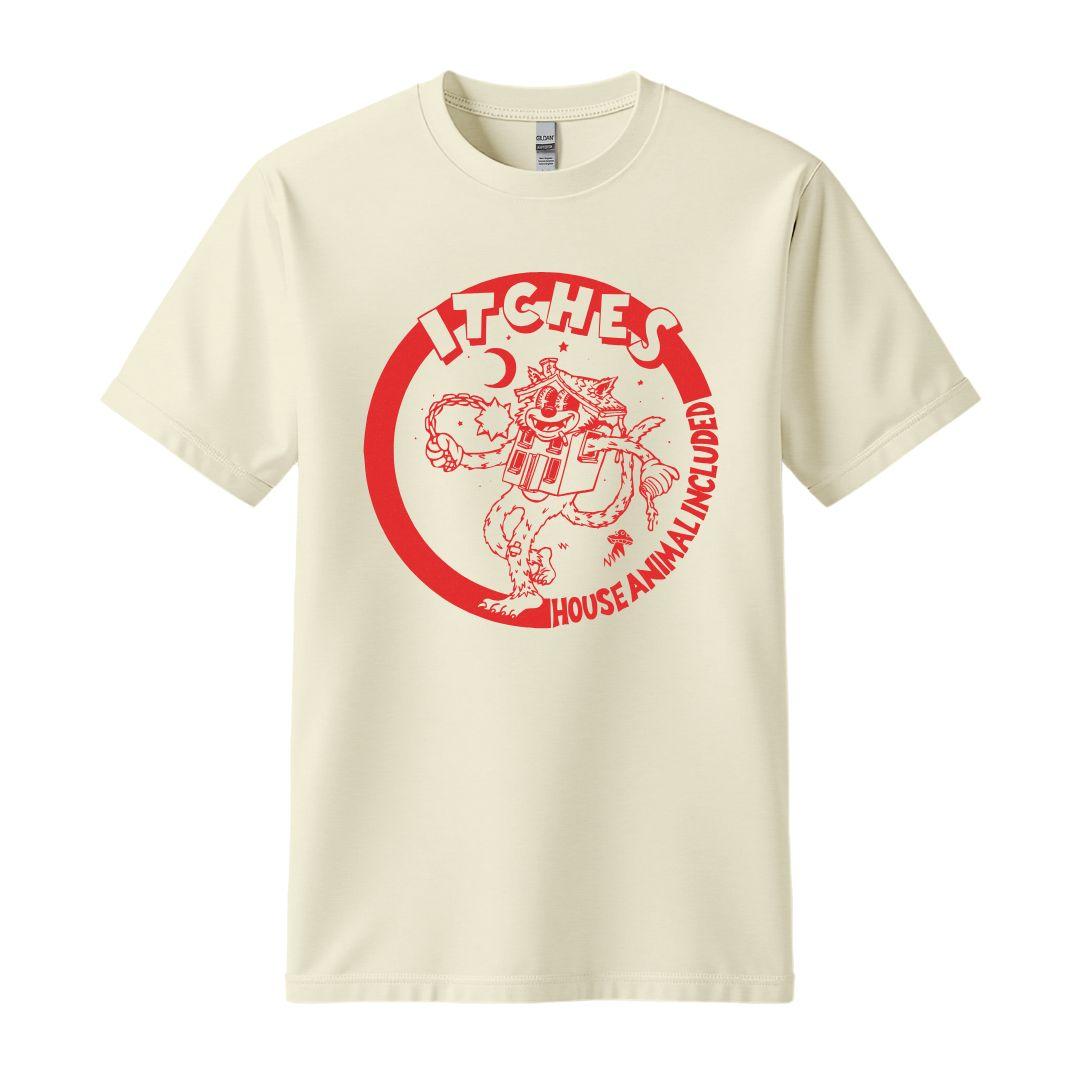 itches t-shirt beige house animal included design