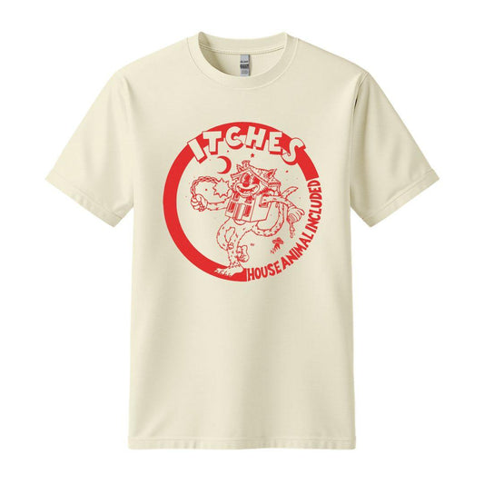 itches t-shirt beige house animal included design