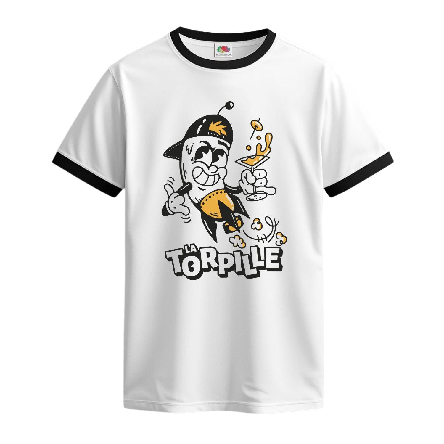 la torpille bar lyon france ringer t-shirt white an black