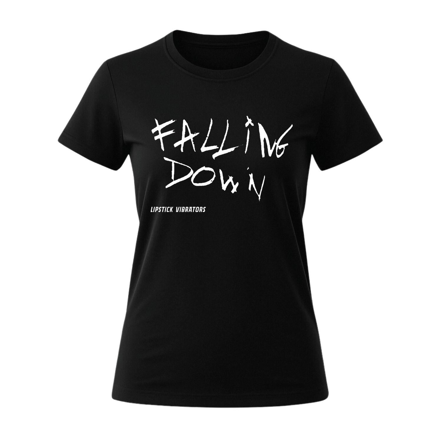 lipstick vibrators women black t-shirt falling down