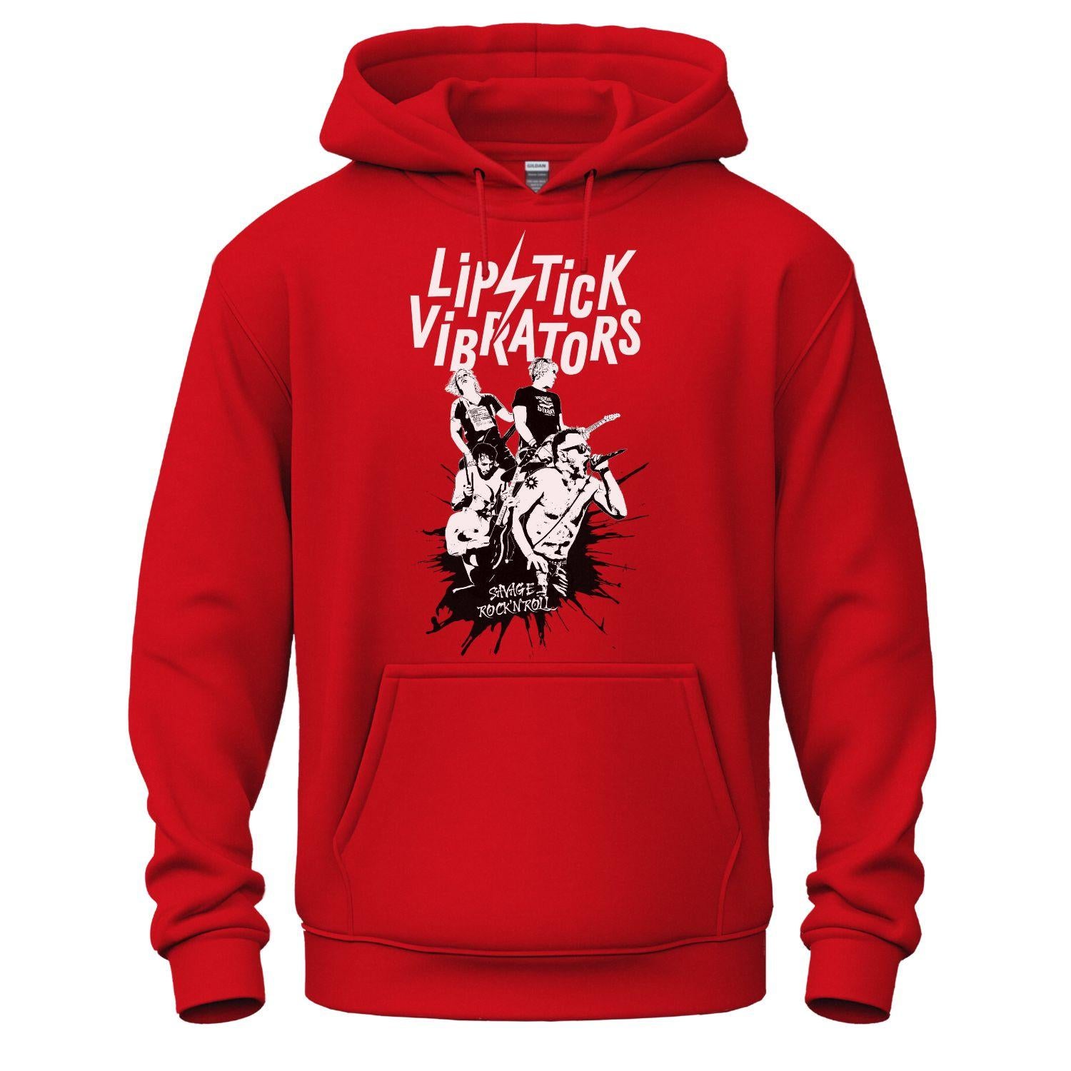 lipstick vibrators hoodie red splash