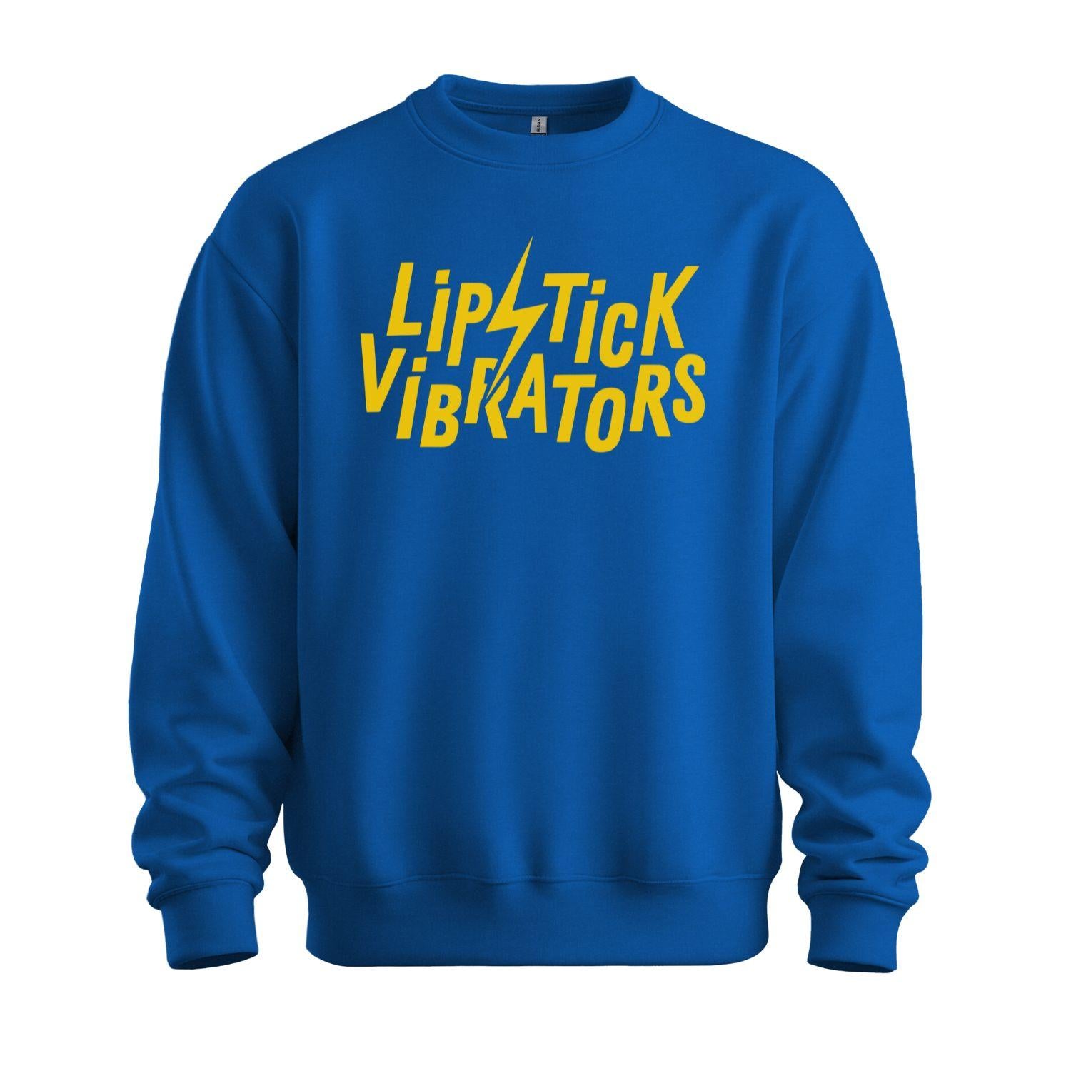 lipstick vibrators blue sweatshirt