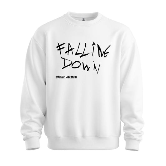 lipstick vibrators white sweatshirt falling down