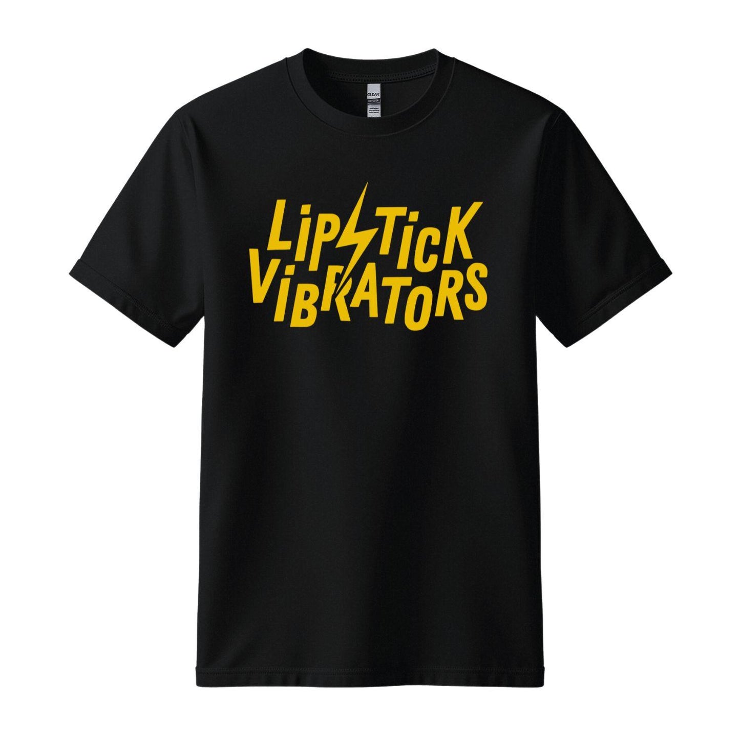 lipstick vibrators black logo t-shirt