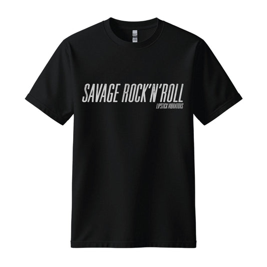 lipstick vibrators black t-shirt savage rock'n roll