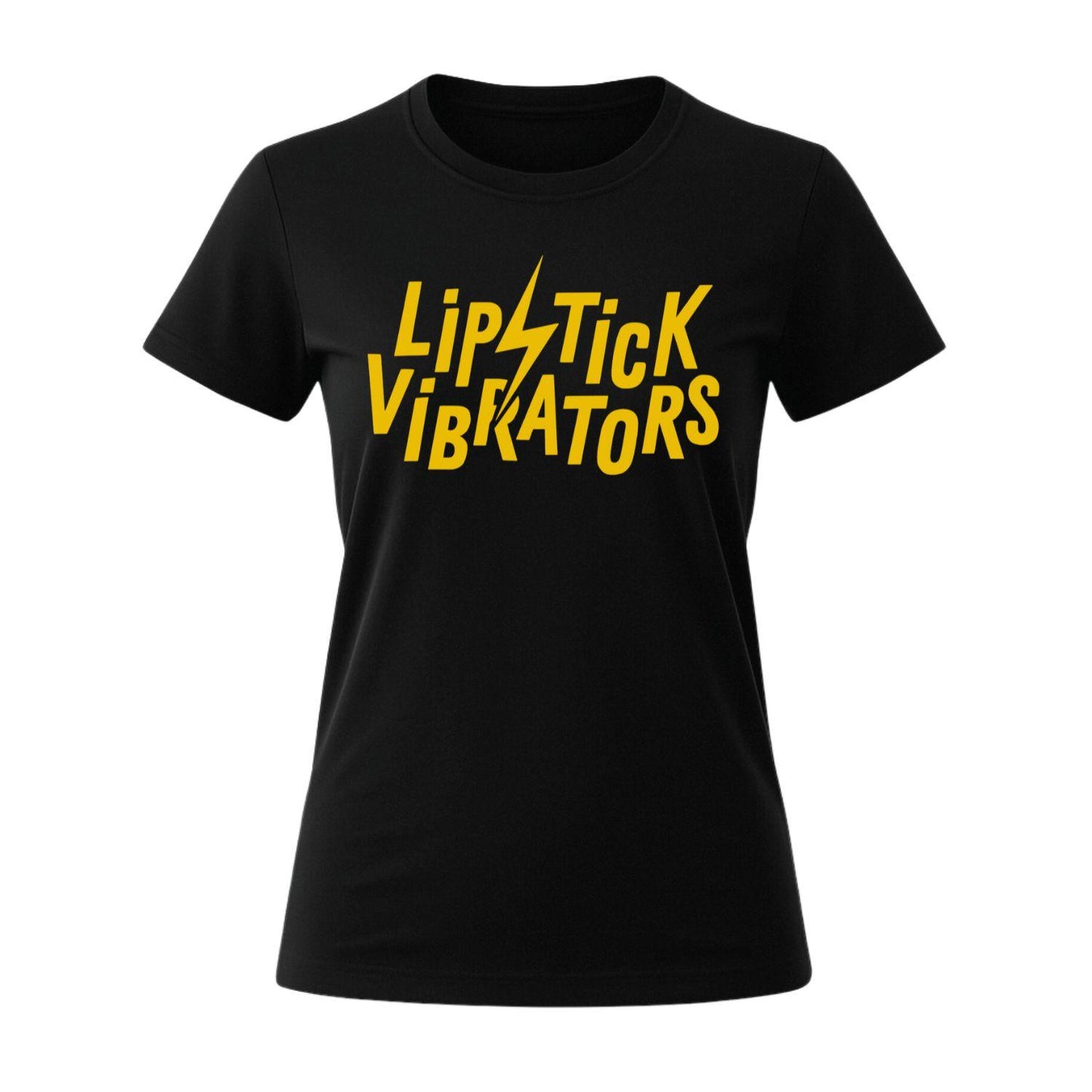 lipstick vibrators women t-shirt black logo