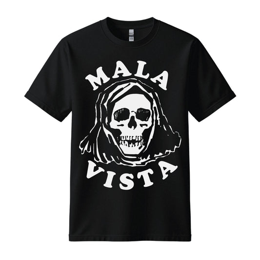 mala vista skull black t-shirt