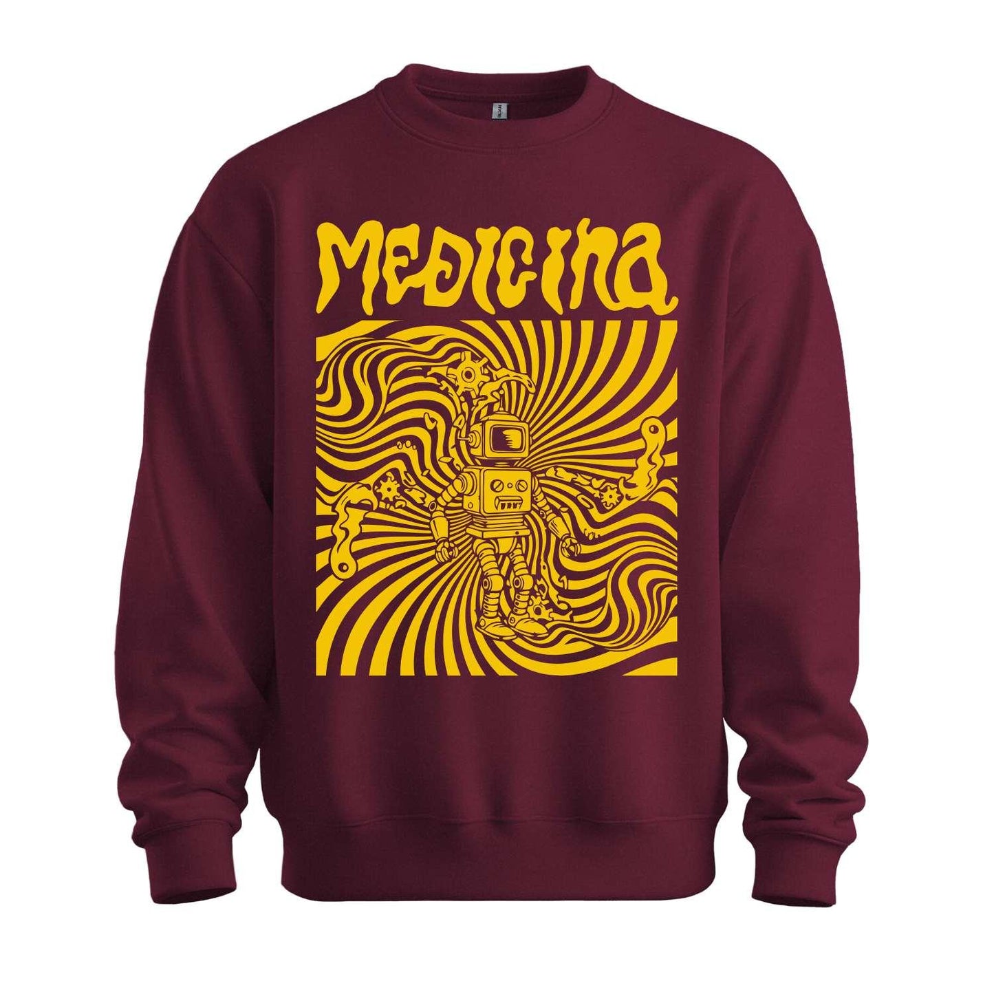 medicina maroon sweatshirt robot algeciras rock