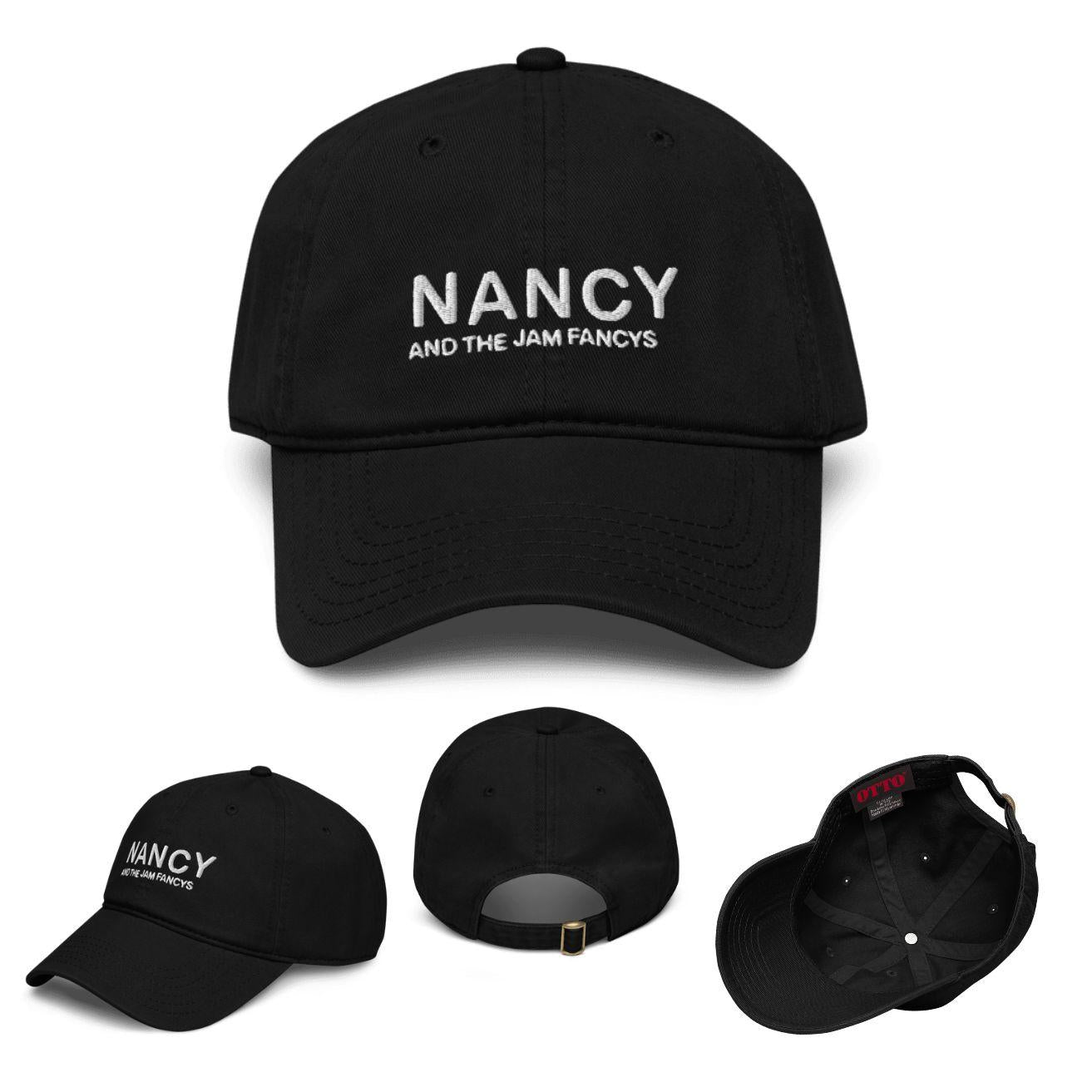 Nancy and the Jam Fancys embroidered black hat