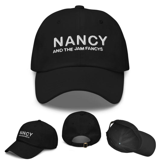 Nancy and the jam fancys embroidered black hat