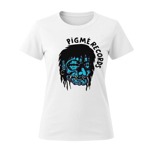 pigme records women t-shirt white head reducer