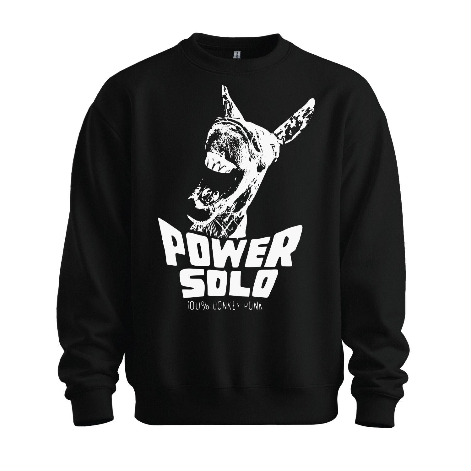 powersolo sweatshirt donkey punk black white