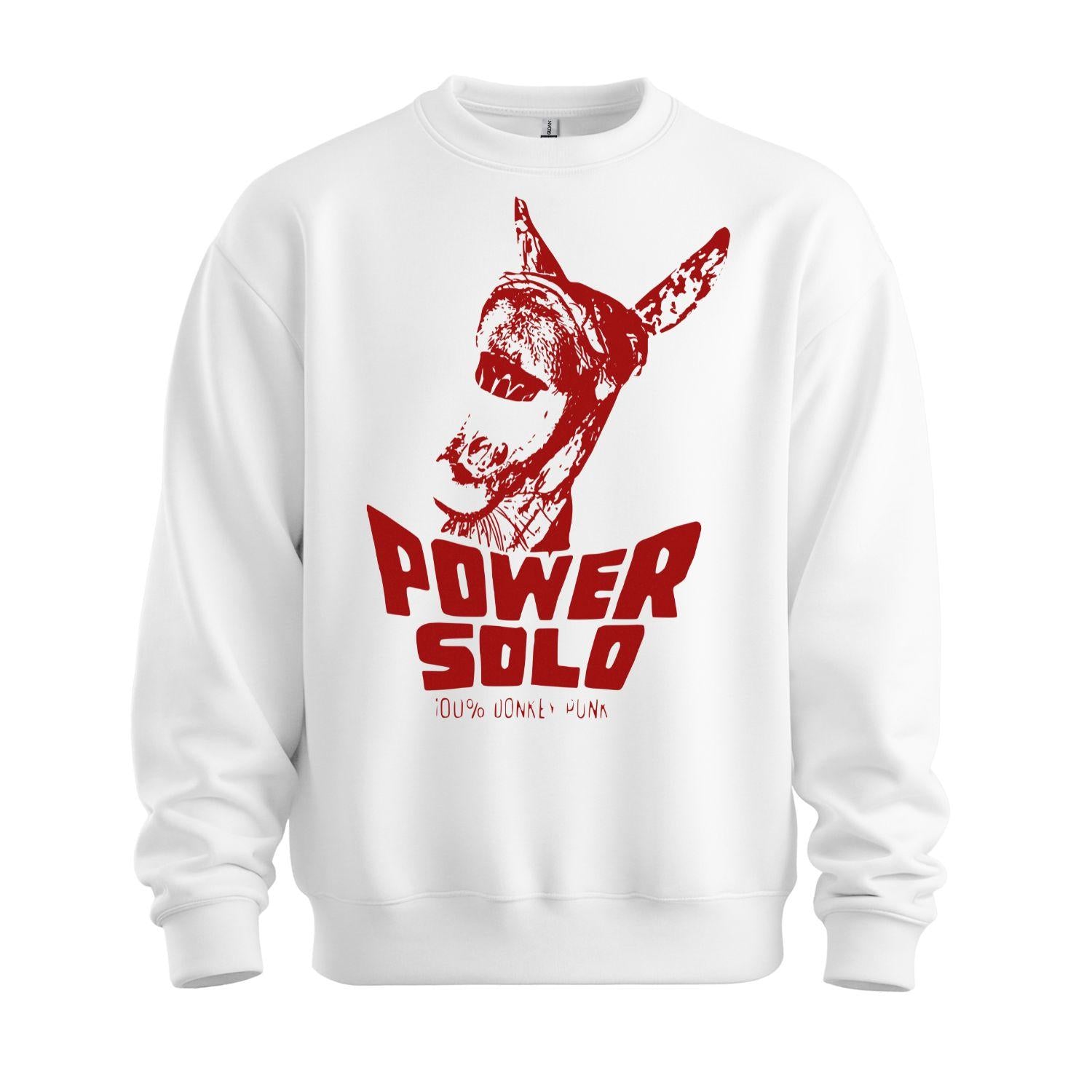 powersolo sweatshirt donkey punk white red