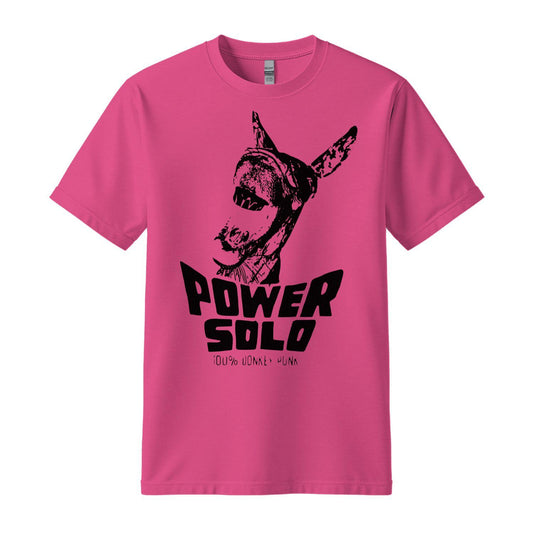 powersolo t-shirt donkey punk pink black