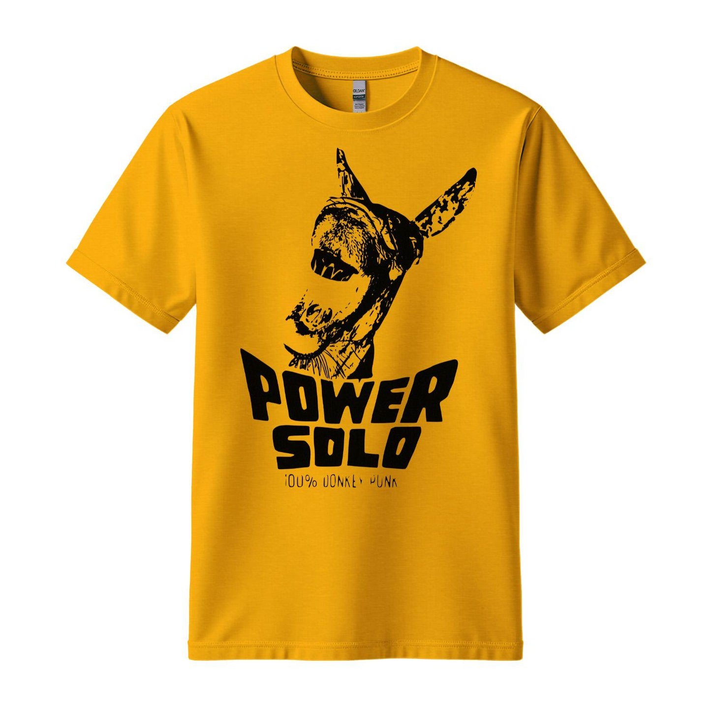 powersolo t-shirt donkey punk yellow black