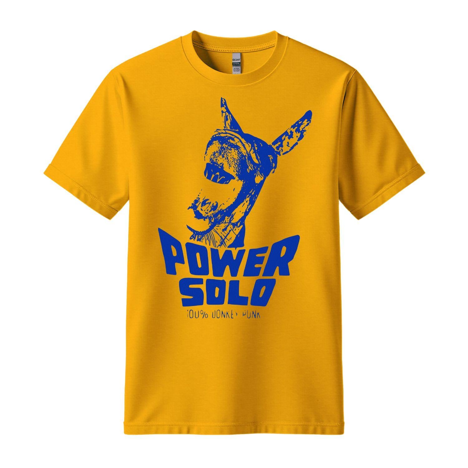 powersolo t-shirt donkey punk white blue