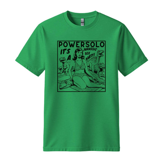powersolo green t-shirt jurassic